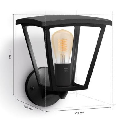 Philips - Dimmable outdoor wall light Hue INARA 1xE27/7W/230V Wi-Fi IP44