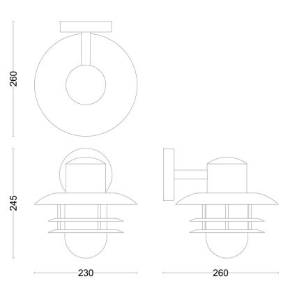 Philips - Outdoor wall light INYMA 1xE27/25W/230V IP44