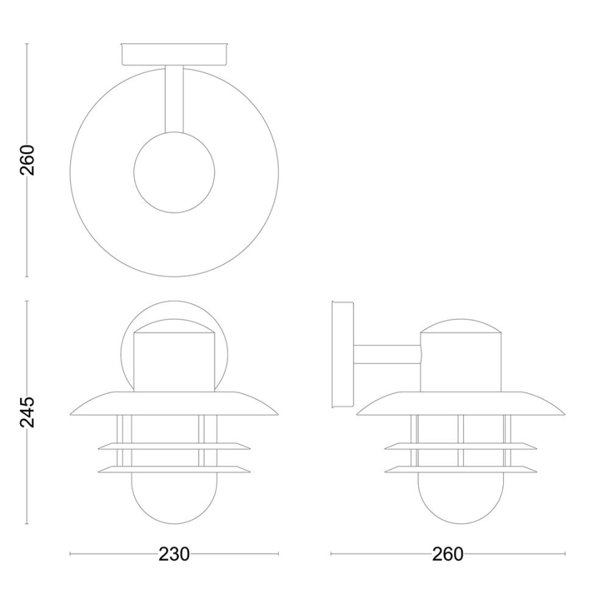 Philips - Outdoor wall light INYMA 1xE27/25W/230V IP44