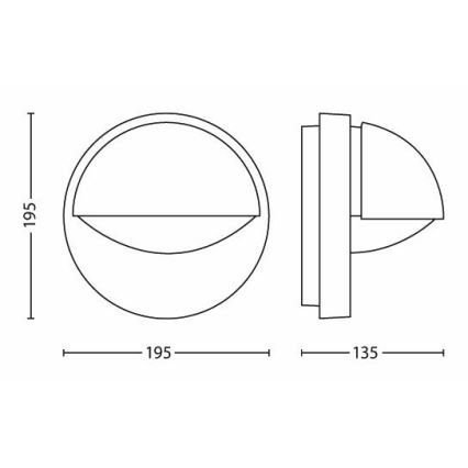 Philips - Outdoor wall light JUNE 1xE27/12W/230V IP44