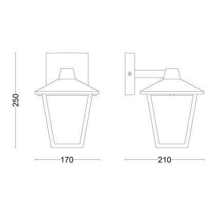 Philips - Outdoor wall light KINNO 1xE27/25W/230V IP44