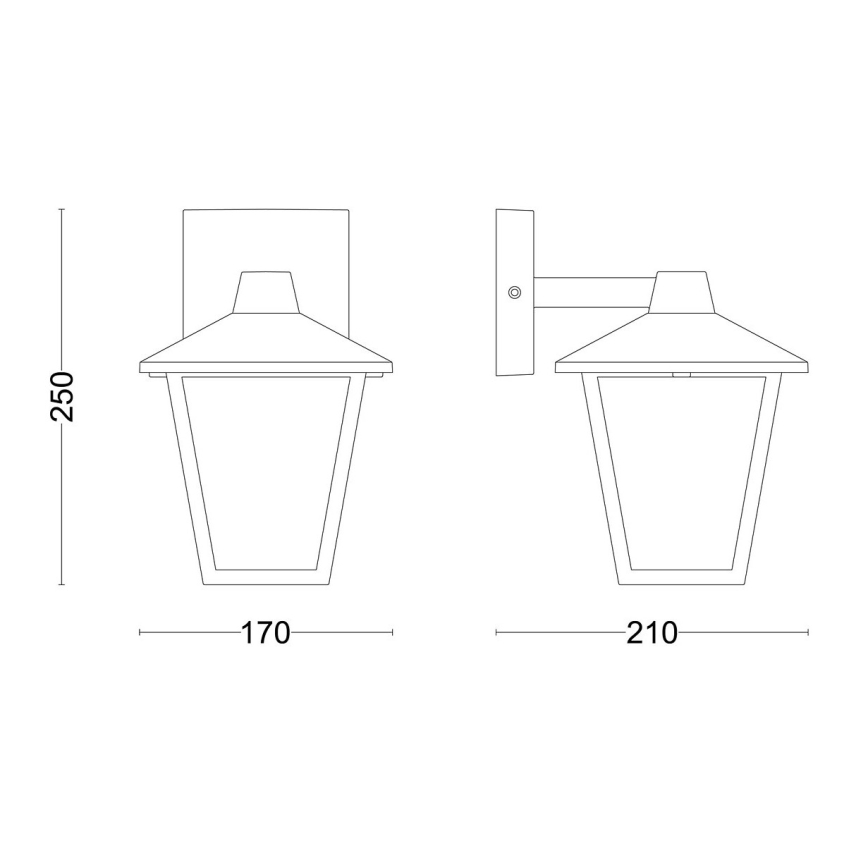Philips - Outdoor wall light KINNO 1xE27/25W/230V IP44