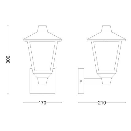 Philips - Outdoor wall light KINNO 1xE27/25W/230V IP44