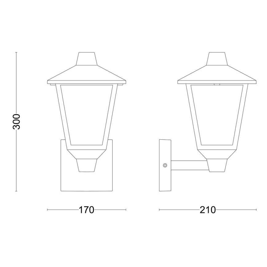 Philips - Outdoor wall light KINNO 1xE27/25W/230V IP44