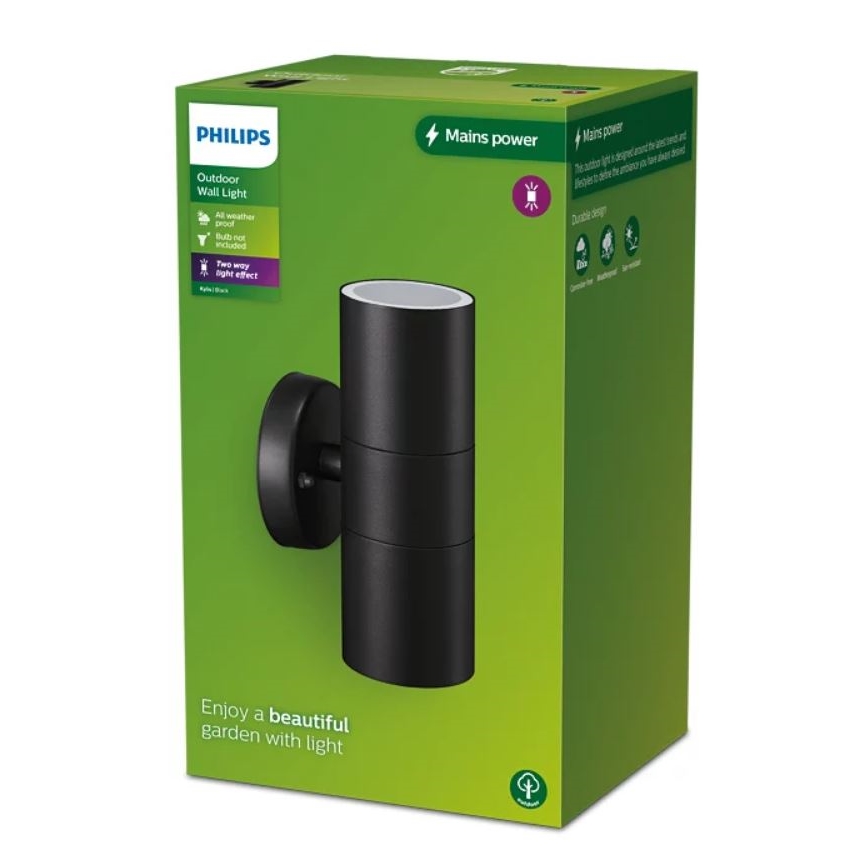 Philips - Outdoor wall light KYLIS 2xGU10/25W/230V IP44