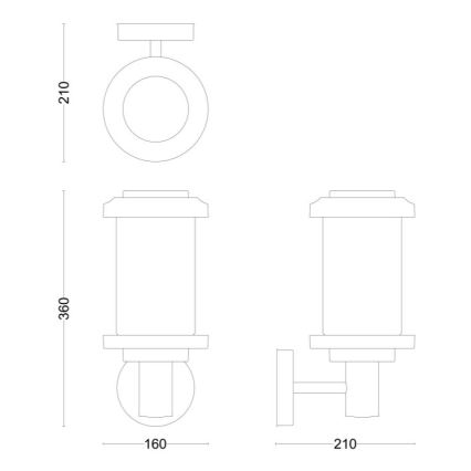 Philips - Outdoor wall light LISTRA 1xE27/25W/230V IP44