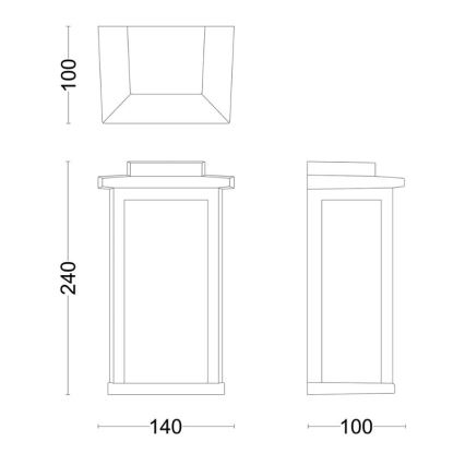 Philips - Outdoor wall light MIRTH 1xE27/25W/230V IP44