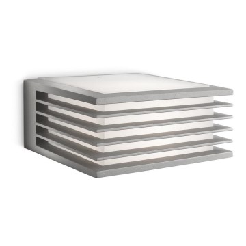 Philips - Outdoor wall light SHADES 1xE27/15W/230V IP44 grey