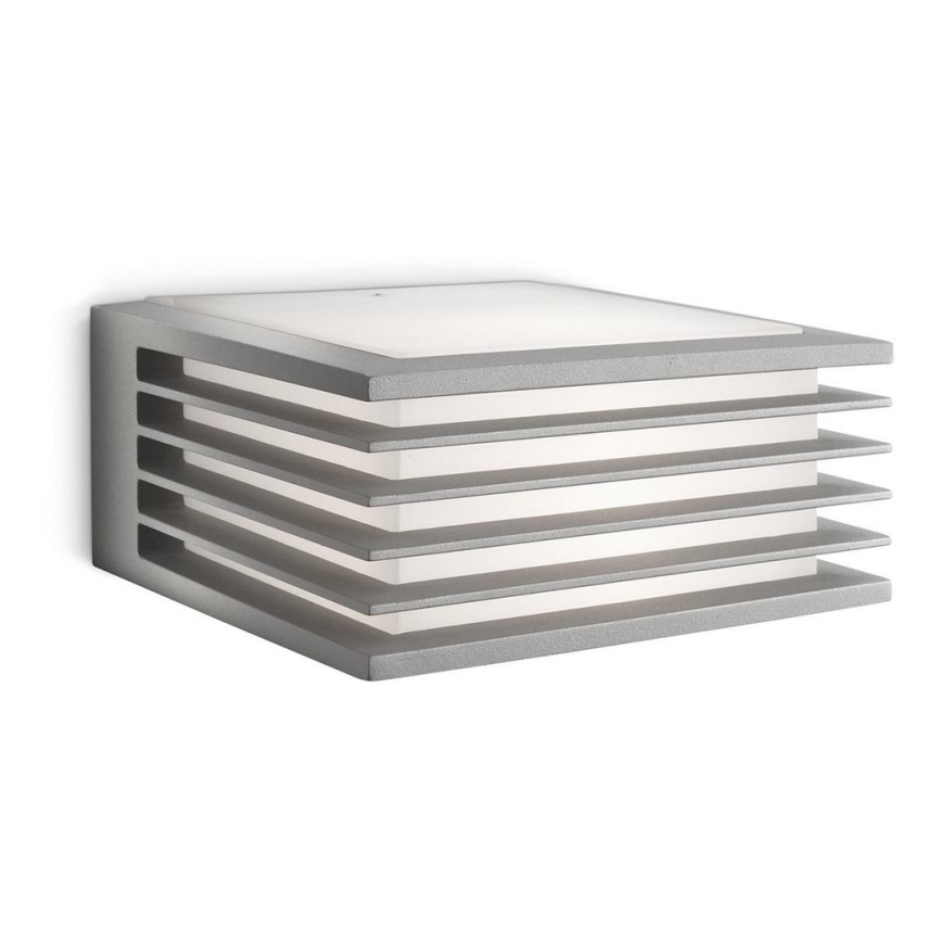 Philips - Outdoor wall light SHADES 1xE27/15W/230V IP44 grey
