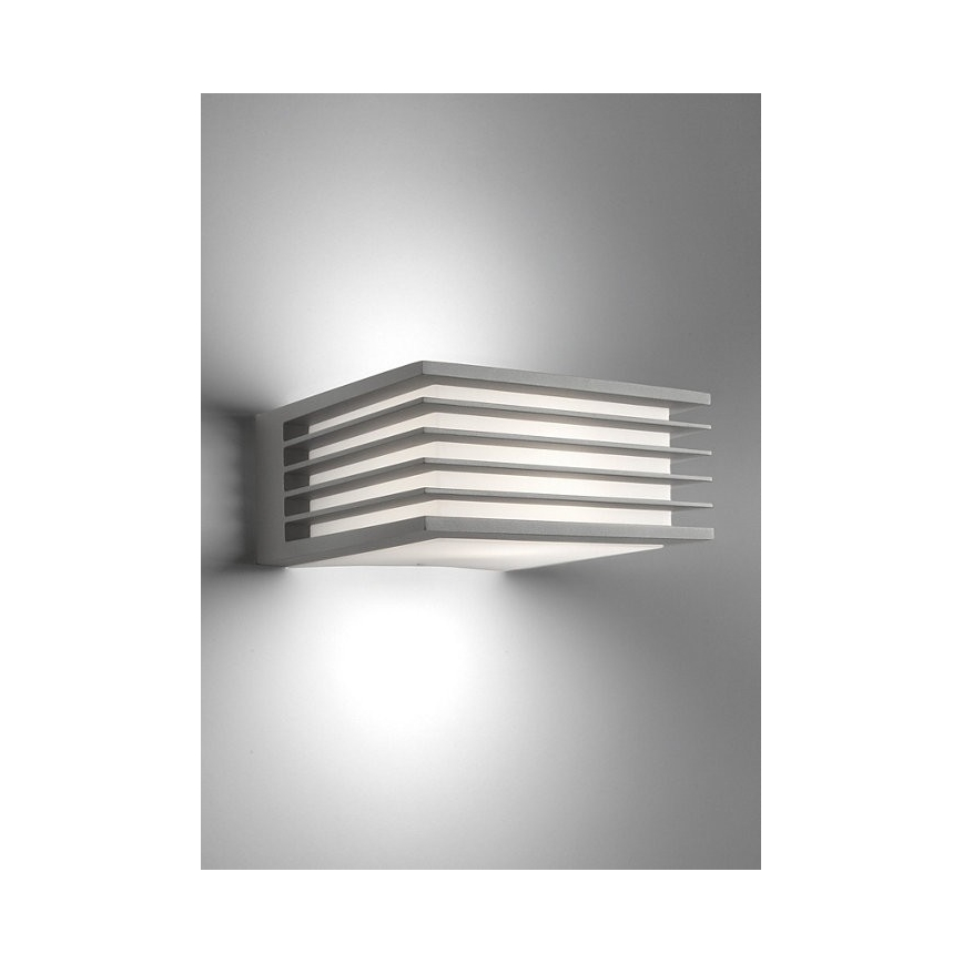 Philips - Outdoor wall light SHADES 1xE27/15W/230V IP44 grey