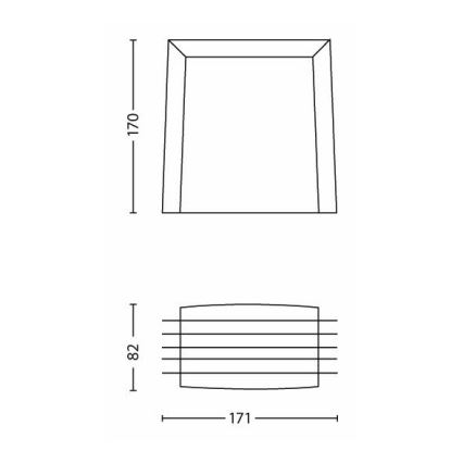 Philips - Outdoor wall light SHADES 1xE27/15W/230V IP44 grey