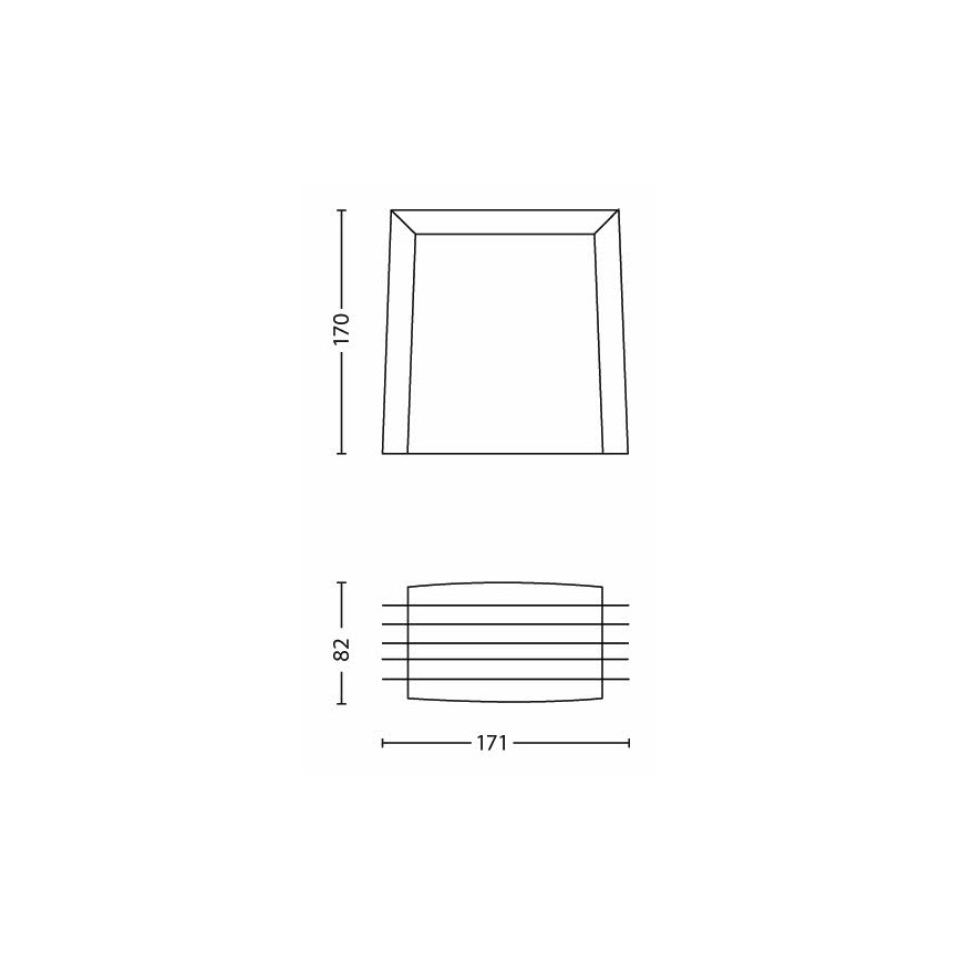 Philips - Outdoor wall light SHADES 1xE27/15W/230V IP44 grey