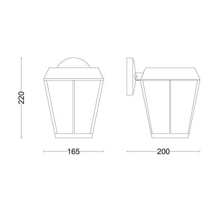 Philips - Outdoor wall light SUNERA 1xE27/25W/230V IP44