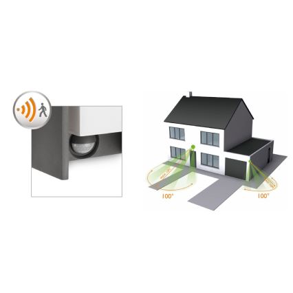 Philips - Outdoor wall light with a sensor BRIDGE 1xE27/15W/230V IP44