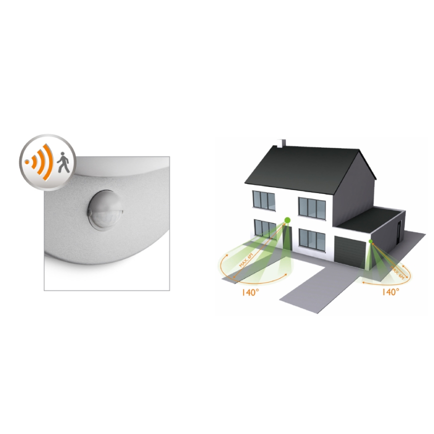 Philips - Outdoor wall light with a sensor 1xE27/12W/230V IP44