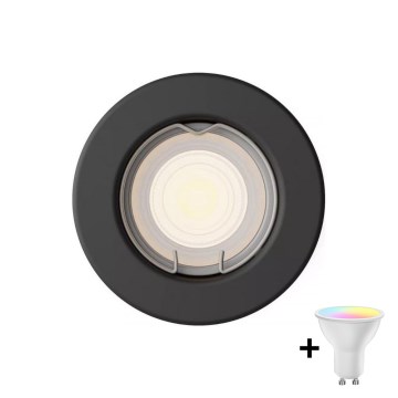 Philips - PERIDOT LED RGBW Dimmable Recessed Downlight 1xGU10/6.5W/230V 2700–6500K Black