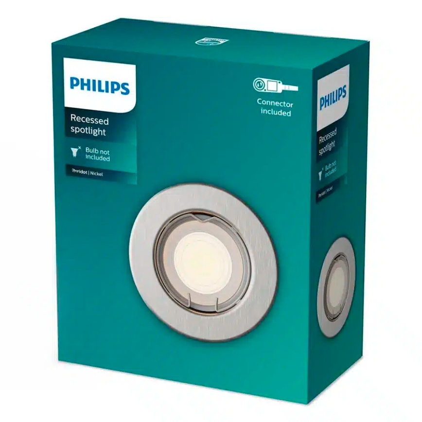 Philips - PERIDOT Recessed Ceiling Light 1x GU10/7W/230V, Silver