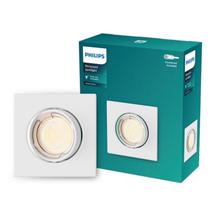 Philips - PERIDOT recessed downlight 1x GU10/7W/230V, white
