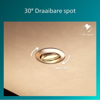 Philips - PERIDOT Recessed Downlight 1xGU10/7W/230V Silver