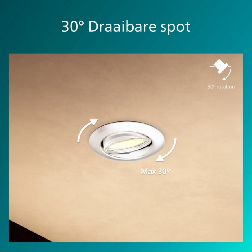 Philips - PERIDOT recessed downlight 1xGU10/7W/230V white