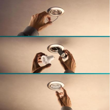 Philips - PERIDOT recessed downlight 1xGU10/7W/230V white