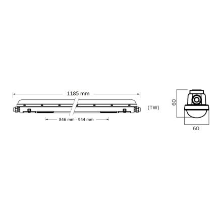 Philips Pila - Industrial LED strip light LED/40W/230V 120 cm IP65
