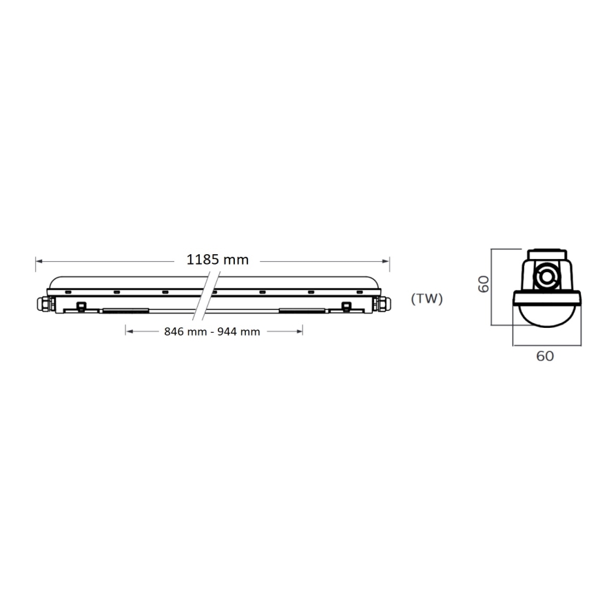 Philips Pila - Industrial LED strip light LED/40W/230V 120 cm IP65