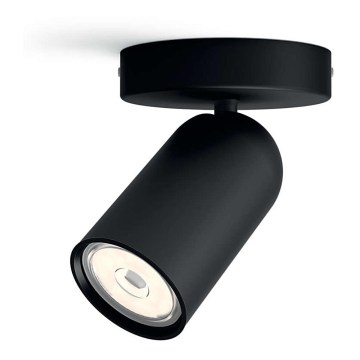 Philips - PONGEE LED RGBW Dimmable Spotlight 1x GU10/4.8W/230V 3000K Black + Remote Control