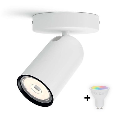 Philips - PONGEE LED RGBW dimmable spotlight 1xGU10/4.8W/230V 3000K white + remote control