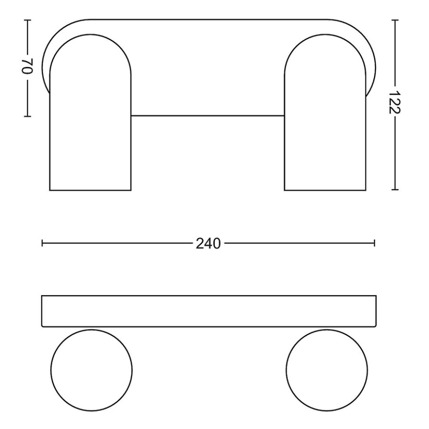 Philips - PONGEE LED RGBW Dimmable Spotlight, 2x GU10 / 4.8W / 230V / 3000K, White + Remote Control
