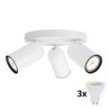 Philips - PONGEE LED RGBW Dimmable Spotlight 3x GU10 / 4.8W / 230V / 3000K White + Remote Control