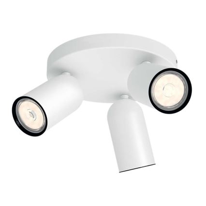 Philips - PONGEE LED RGBW Dimmable Spotlight 3x GU10 / 4.8W / 230V / 3000K White + Remote Control