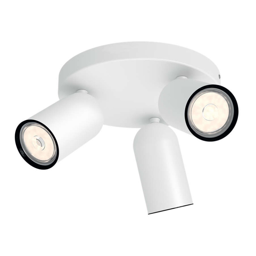 Philips - PONGEE LED RGBW Dimmable Spotlight 3x GU10 / 4.8W / 230V / 3000K White + Remote Control