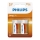 Philips R14L2B/10 - 2 pcs Zinc-chloride C LONGLIFE 1,5V 2800mAh