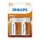 Philips R20L2B/10 - 2 pcs Zinc-chloride battery D LONGLIFE 1,5V 5000mAh