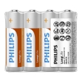 Philips R6L4F/10 - 4 pcs Zinc-chloride battery AA LONGLIFE 1,5V 900mAh