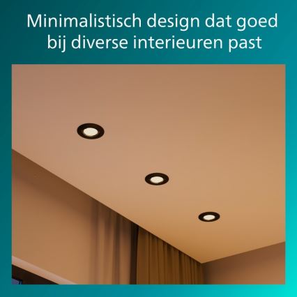 Philips - Recessed downlight PERIDOT 1xGU10/7W/230V black