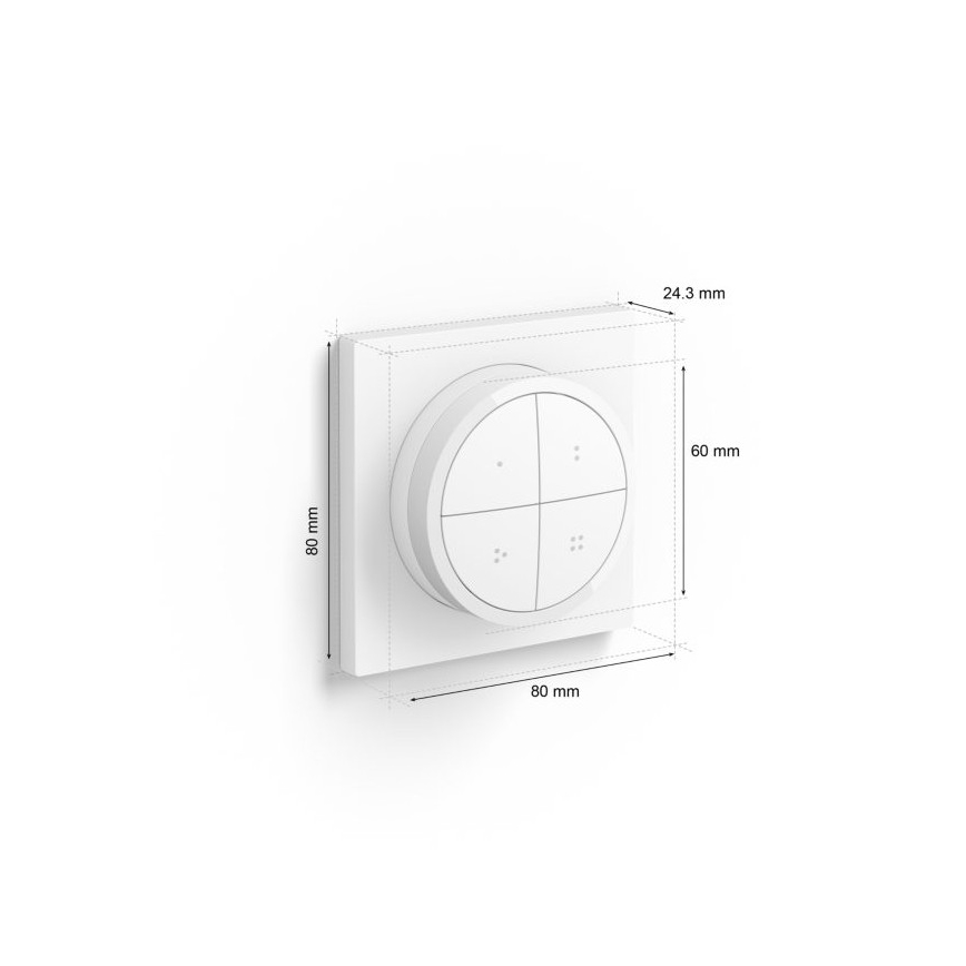 Philips - Remote control with switch Hue TAP 1xCR2032 white