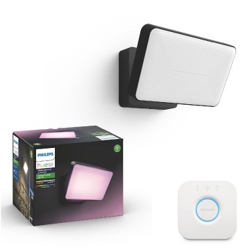 Philips - RGB LED Dimmable outdoor floodlight Hue DISCOVER LED/15W/230V 2000-6500K IP44 + Hue Bridge