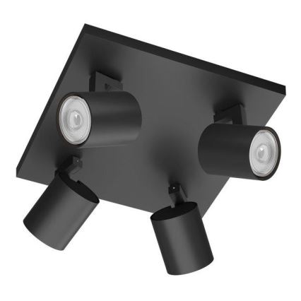 Philips - RUNNER LED RGBW Dimmable Spotlight 4xGU10/6,5W/230V 2700-6500K Black