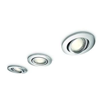 Philips - SET 3x Bathroom recessed light 3xGU10/35W/230V IP23