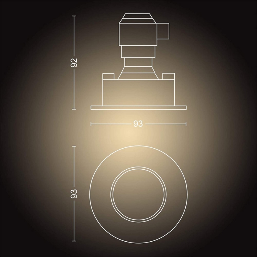 Philips - SET 3x LED Dimmable bathroom light Hue ADORE 1xGU10/5W/230V IP44 + remote control