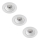Philips - SET 3x LED Dimmable bathroom recessed light ABROSA LED/9W/230V IP44