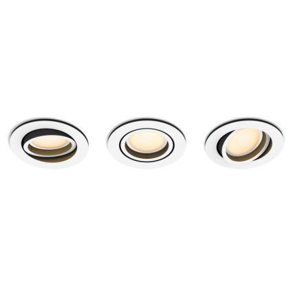 Philips - SET 3x LED Dimmable recessed light Hue MILLISKIN 1xGU10/5,7W/230V 2200-6500K