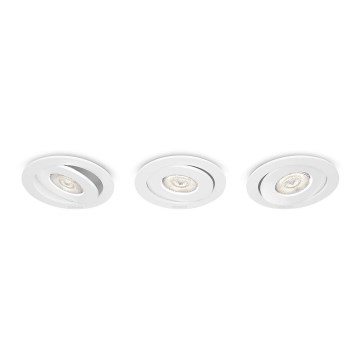 Philips - SET 3x LED Dimmable recessed light LED/4,5W/230V