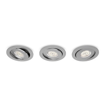 Philips - SET 3x LED Dimmable recessed light LED/4,5W/230V