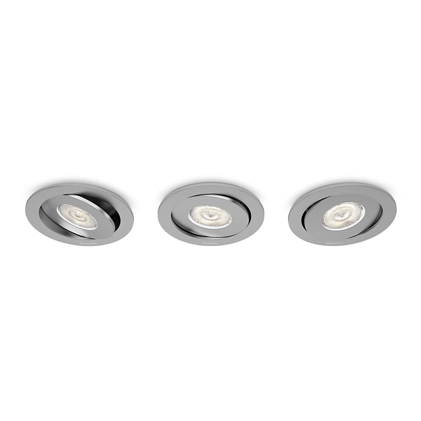 Philips - SET 3x LED Dimmable recessed light LED/4,5W/230V