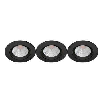 Philips - SET 3x LED Dimmable recessed light SPARKLE LED/5,5W/230V 2700K black