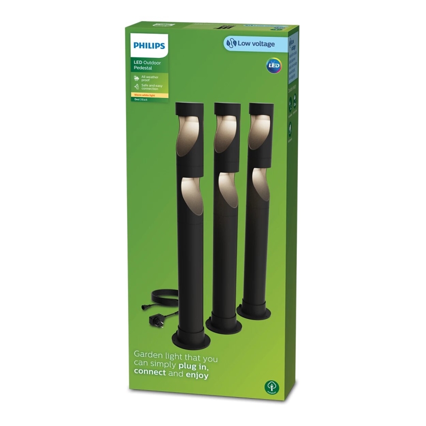 Philips - SET 3x LED Outdoor lamp GARDENLINK DESI LED/1,5W/230V 2700K IP44