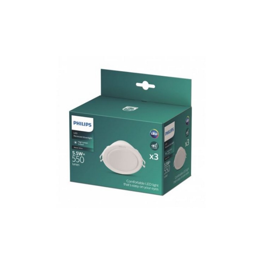 Philips - SET 3x LED Recessed light LED/5,5W/230V